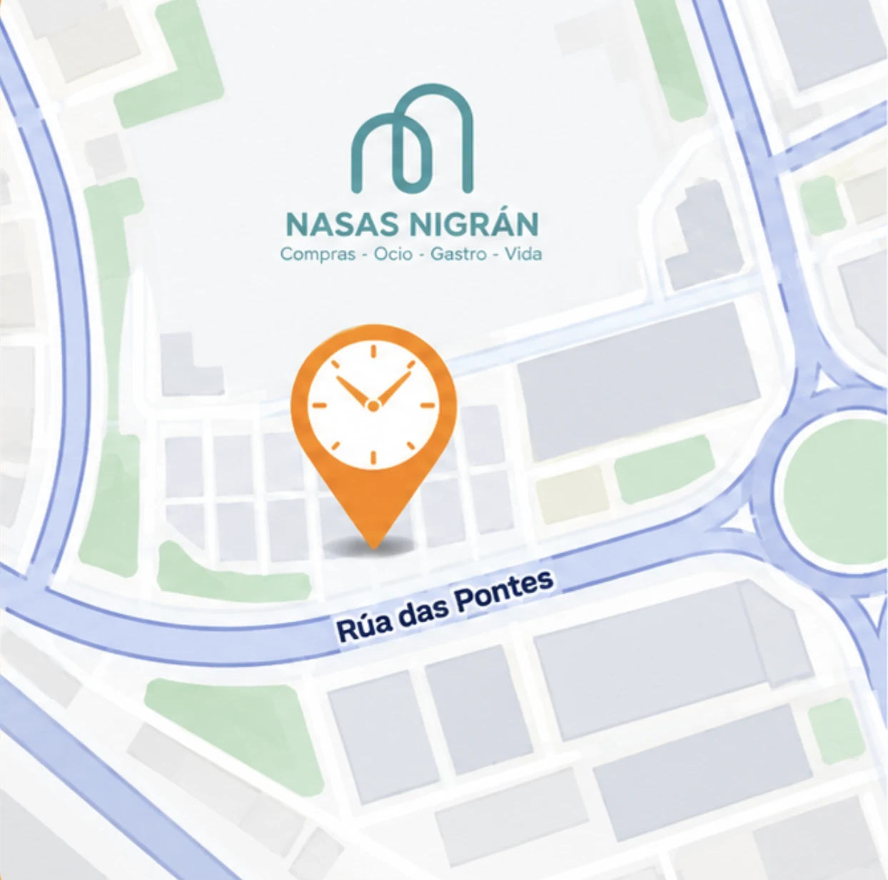 Mapa del Punto FurgoHora Nigrán en el centro comercial As Nasas