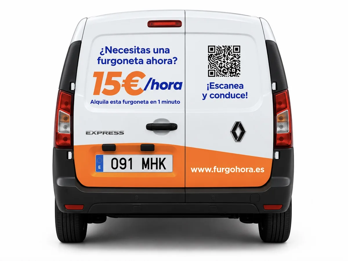 Renault Express FurgoHora, vista trasera