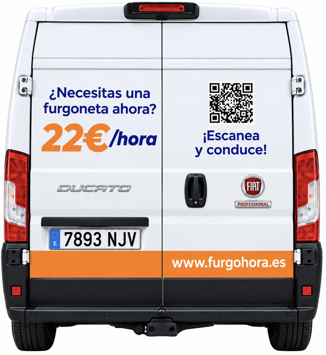 Fiat Ducato L2H2 FurgoHora, vista trasera